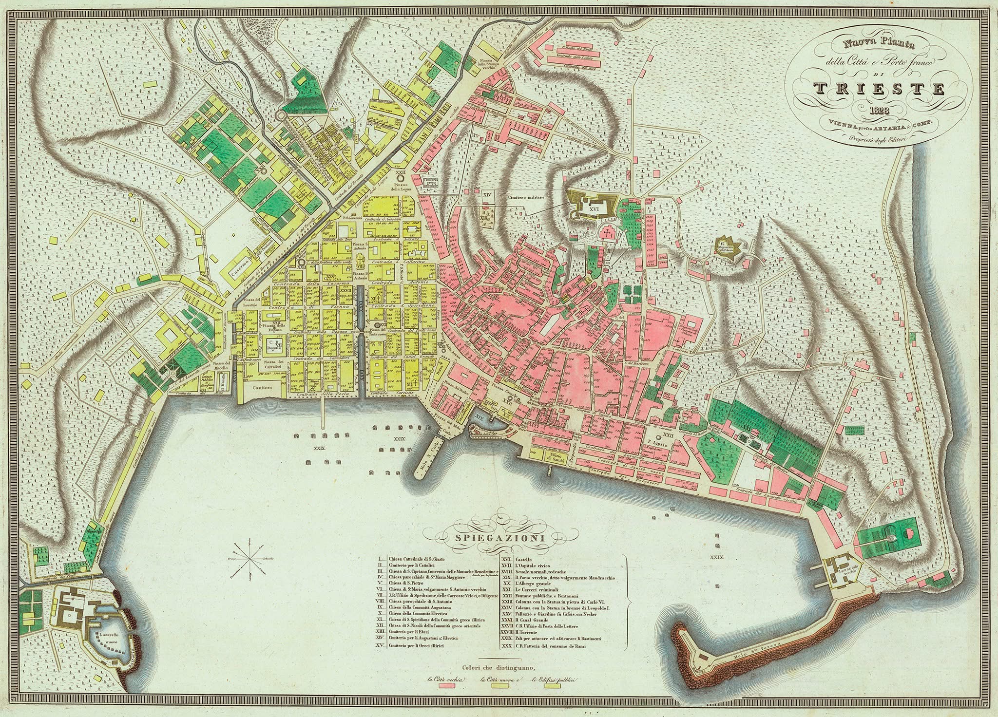 Mappa storica di Trieste